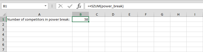 Excel - Névvel ellátott tartomány használata SZUM függvényben