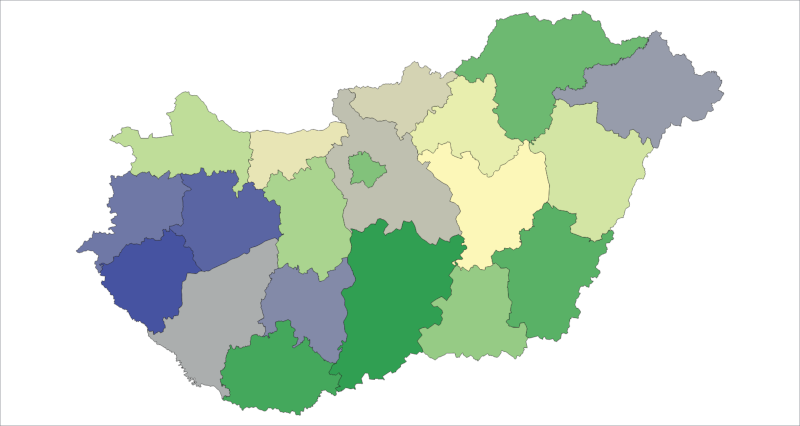 QGIS - Tematikus térkép saját színskála alkalmazásával